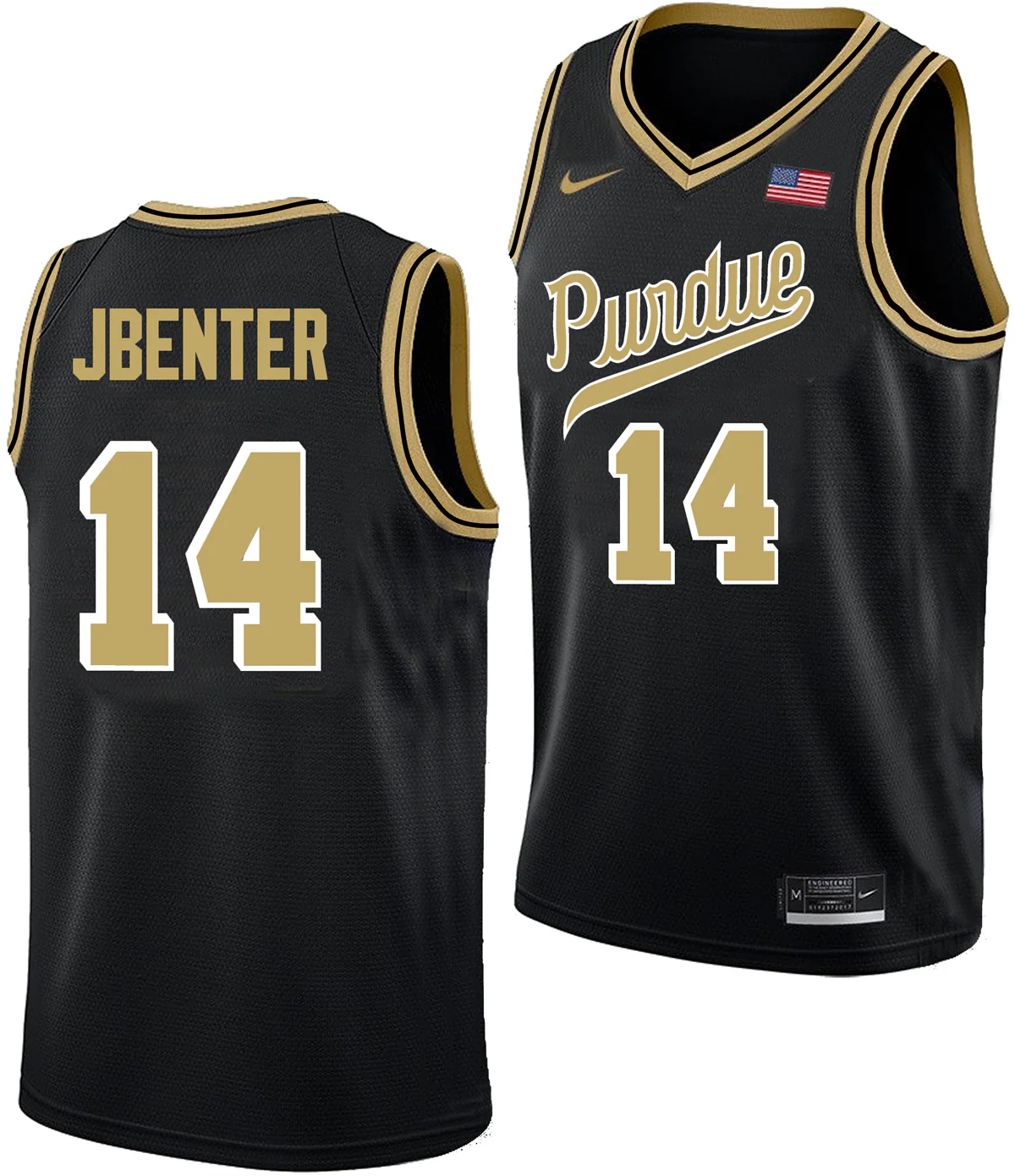 Men's #14 Jack Benter  Purdue Boilermakers College Basketball Jersey