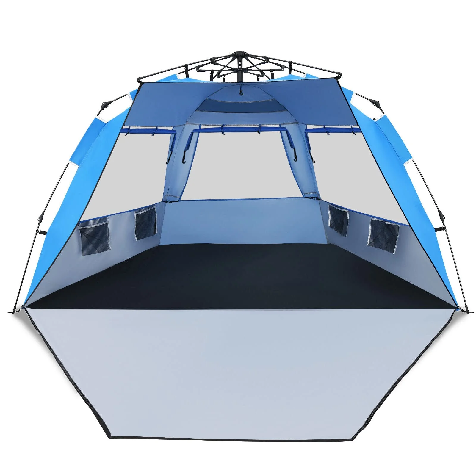 Instant Pop-up Beach Tent for 3-4 Persons Windproof Sunshade Canopy Cabana