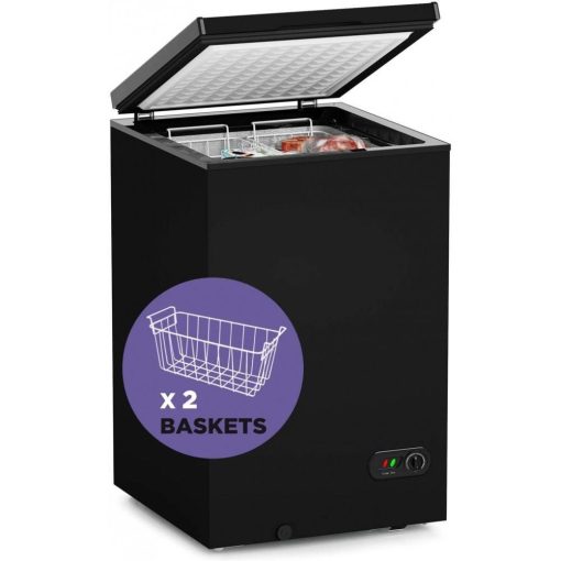 Northair Chest Freezer �?3.5 Cu Ft with 2 Removable Baskets �?Reach In Freezer Chest �?Quiet Compact Freezer �?7 Temperature Settings �?Black