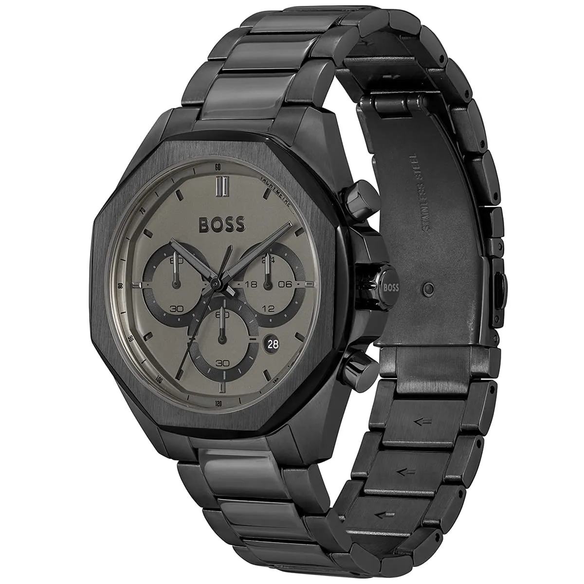 Hugo Boss Black Steel Grey Dial Chronograph Men's Watch - 1514016