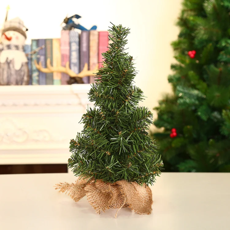 Hemp Bottom Mini Christmas Tree Shopping Mall Window Desktop Decoration, Size:, A-S11 20cm, A-S10 30cm