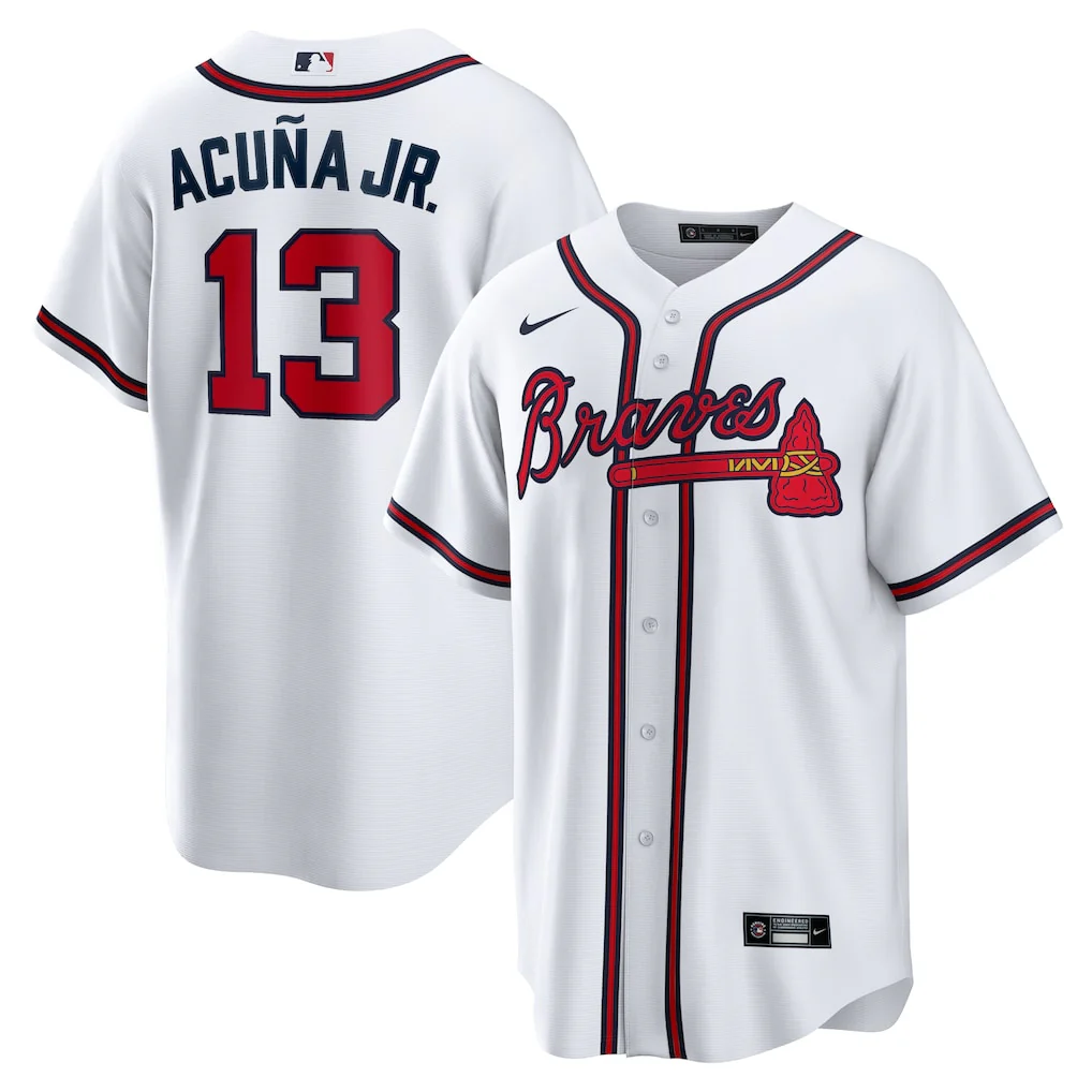Men's #13 Ronald Acun?a Jr Atlanta Braves Baseball Jersey