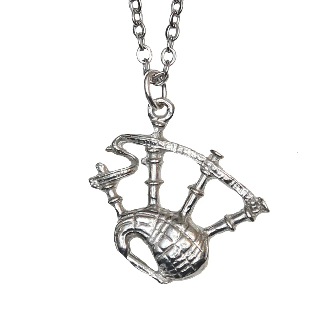 Sterling Silver Bagpipes Necklace