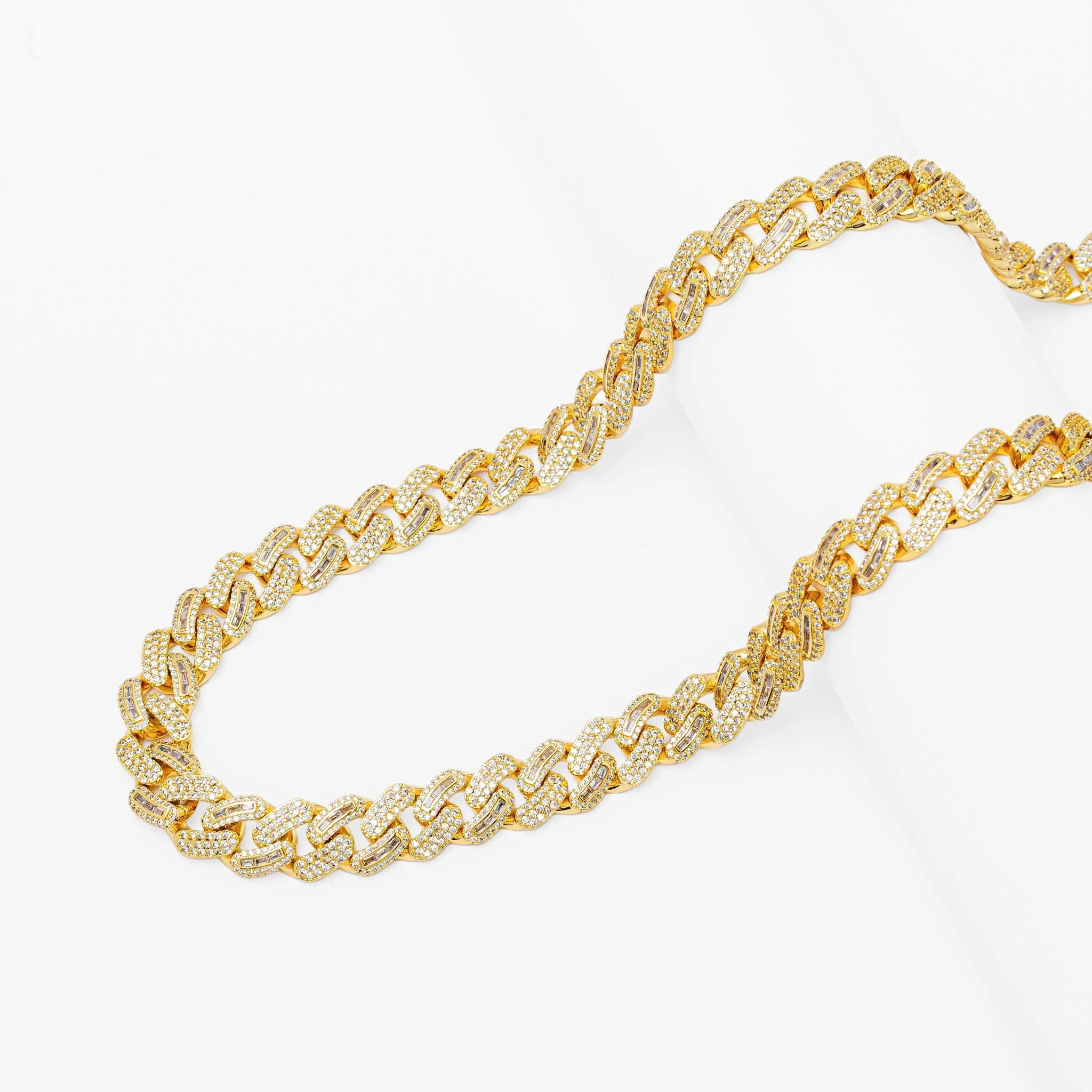 Big Daddy 10MM Baguette Iced Out Gold Cuban Chain
