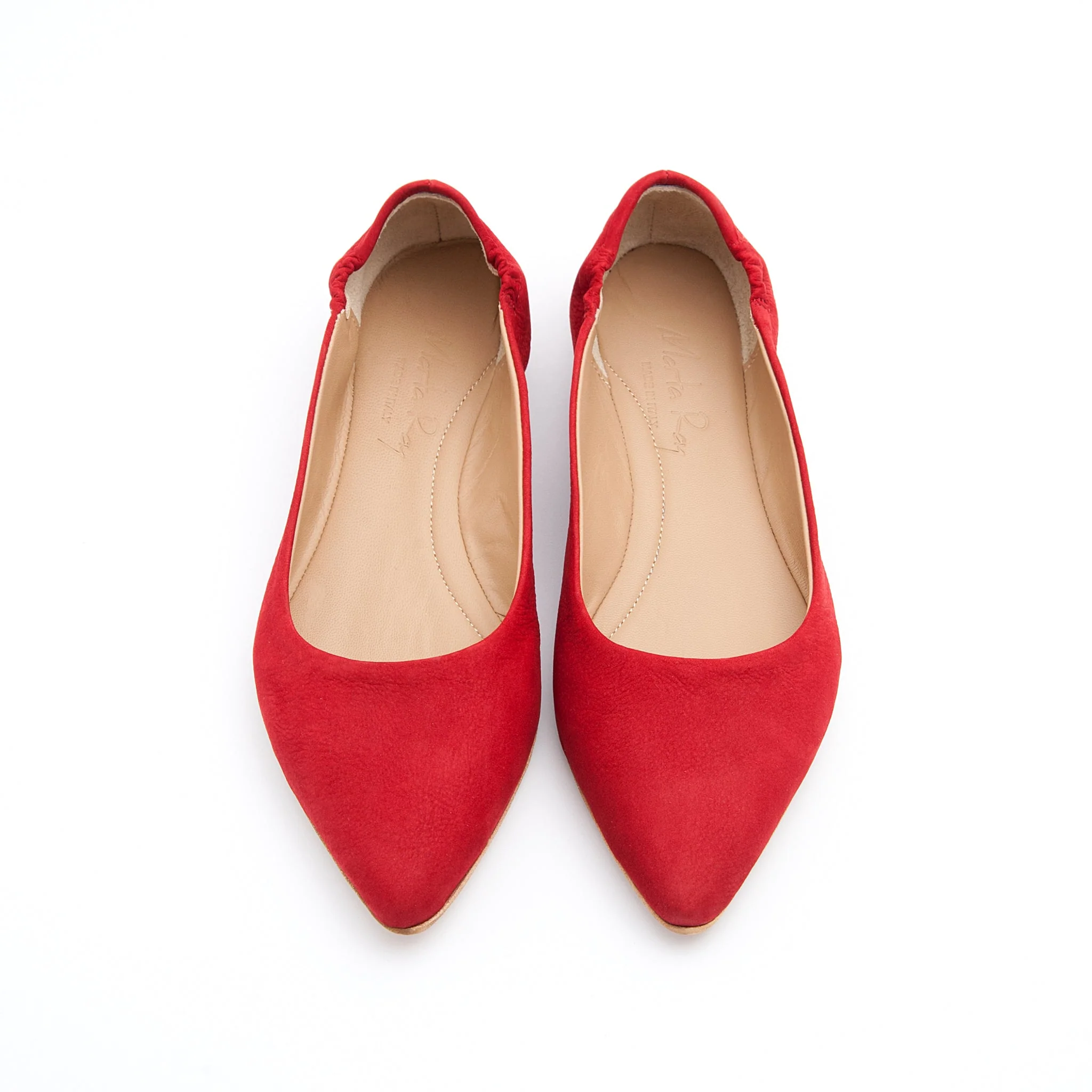 Ballerina punta sacchetto long beach rosso