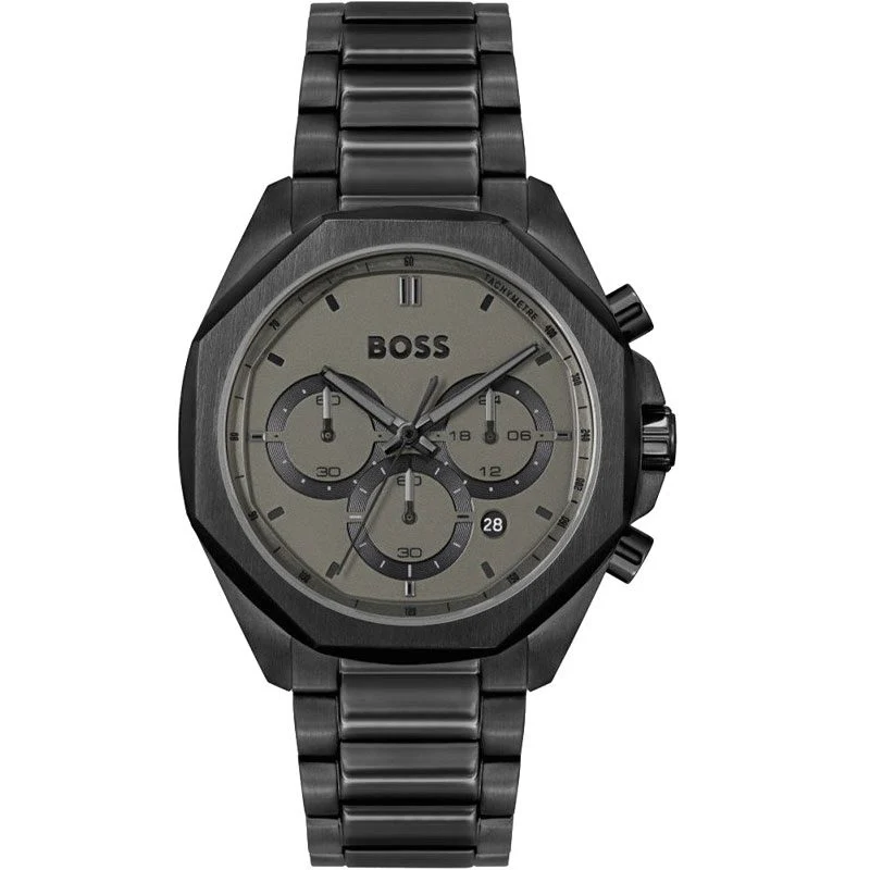 Hugo Boss Black Steel Grey Dial Chronograph Men's Watch - 1514016