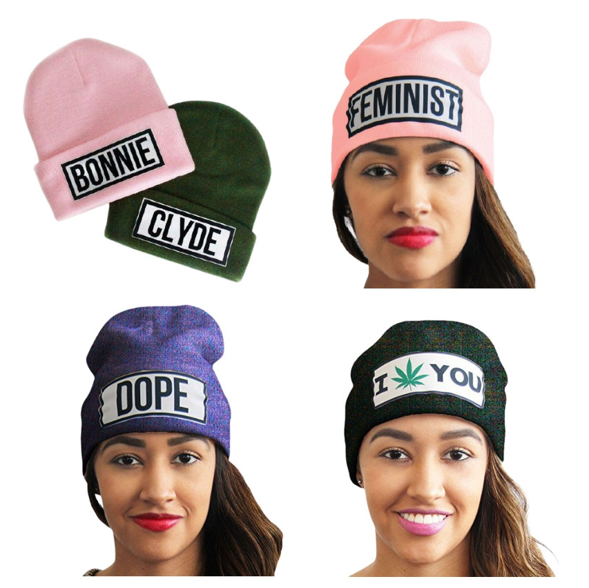 Custom Beanie Hats | Personalized Winter Beanie Hats | Slang Beanies? Ribbed Comfort Knit Hats 10+ Colors 10722