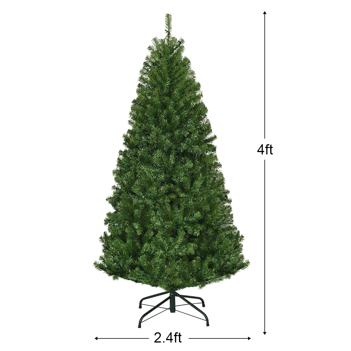 Costway 8Ft Pre-Lit Artificial Christmas Tree Hinged 750 LED Lights