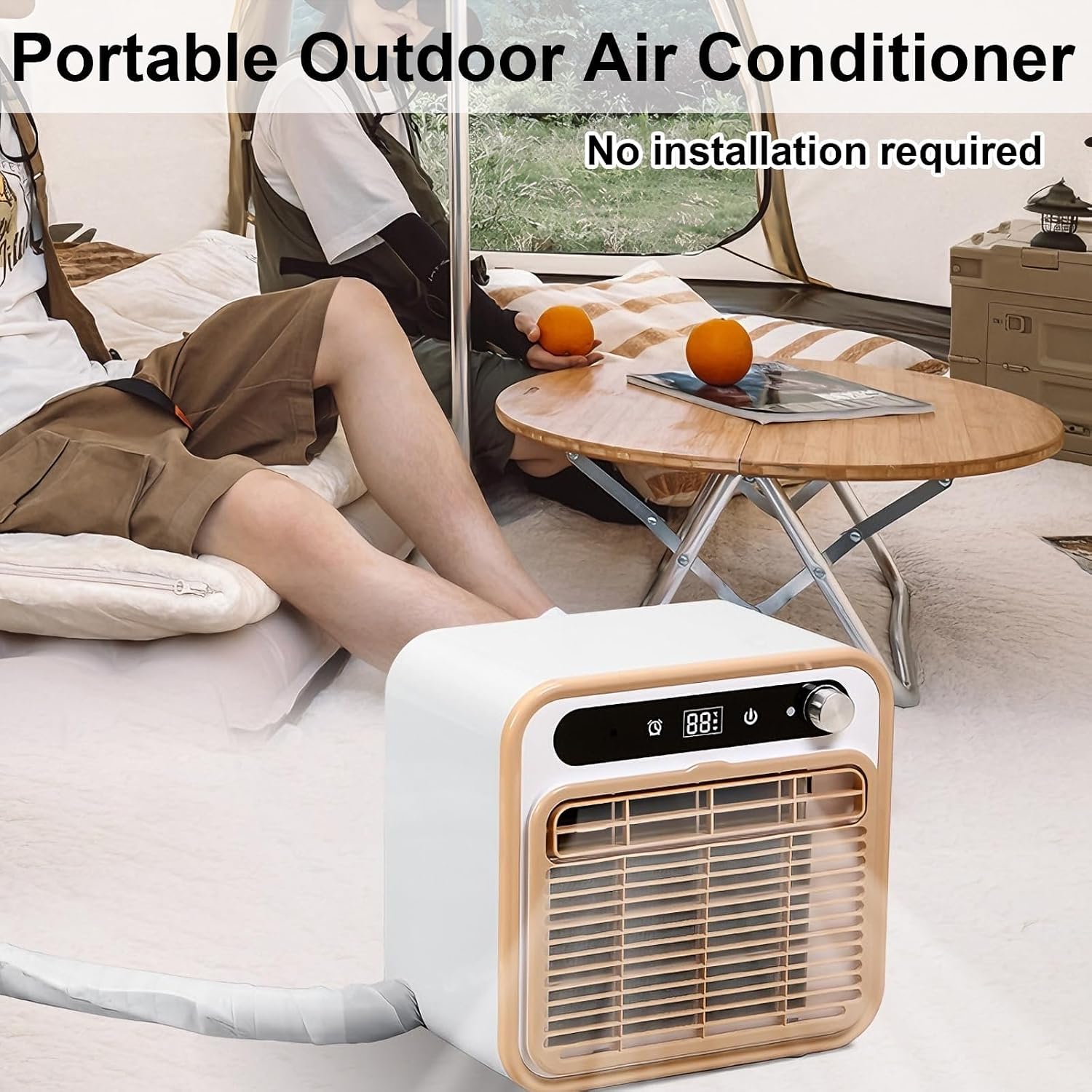 1500-W-Klimagerät mit leisem Betrieb, tragbare Split-Klimaanlage, 12-Stunden-Timer und Steuerung per Touch, Fernbedienung oder WLAN, leichtes Gewicht von nur 13 kg (2m)