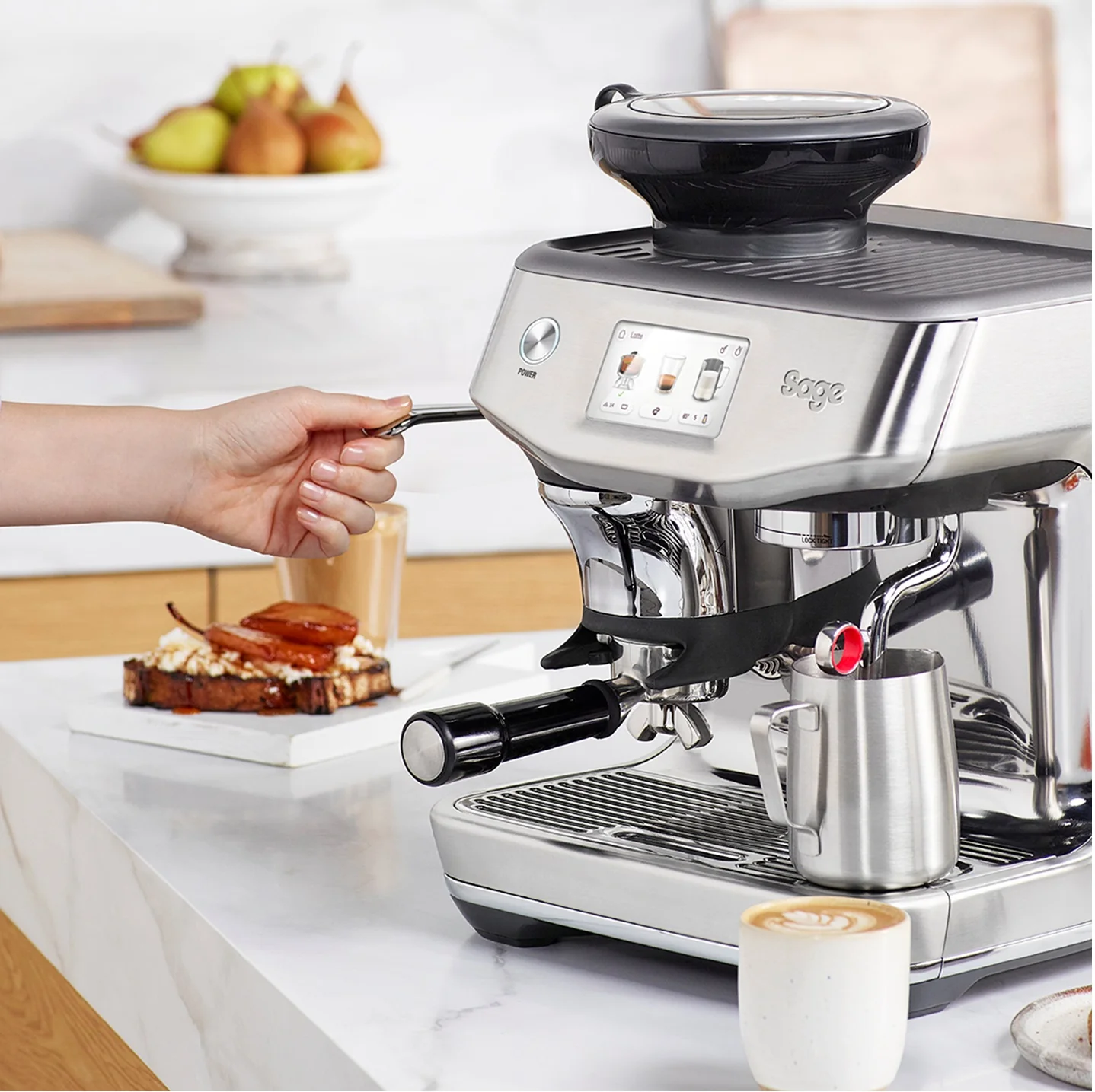 Sage macchina da caffè the Barista Touch Impress   Black Truffle  SES881BTR4FEU1