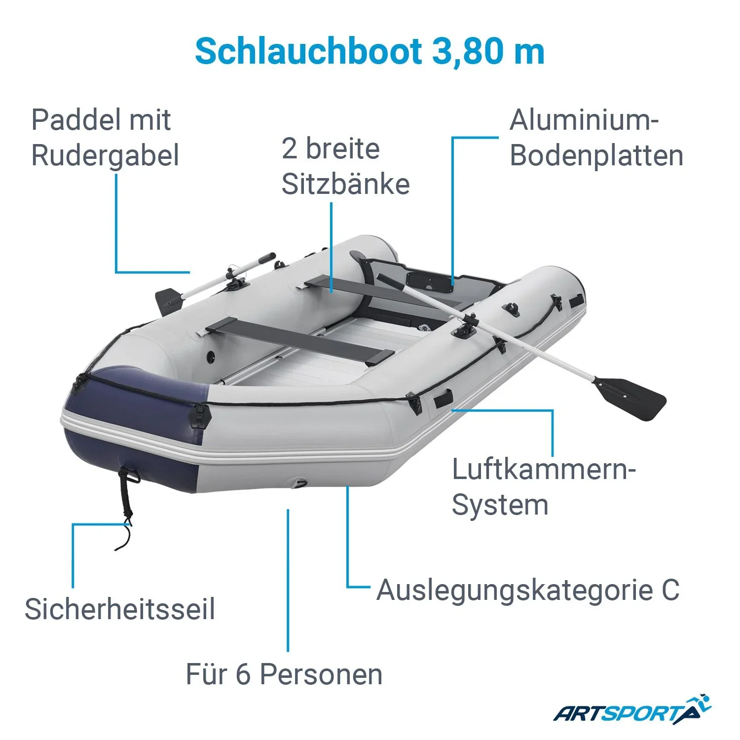 2025 Barco neumático 3,80 m