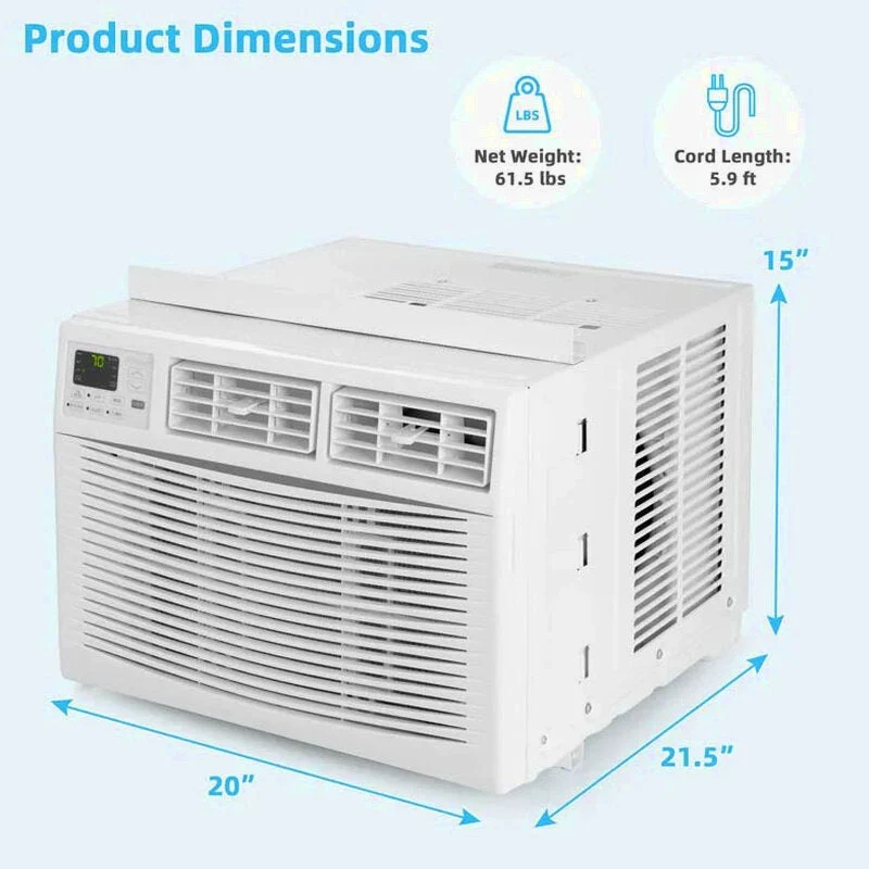 10000 Btu Quiet Window Air Conditioner With Remote Amp Eco Mode Energy Star Certified 3 In 1 Window Ac Unit With Dehumidifier