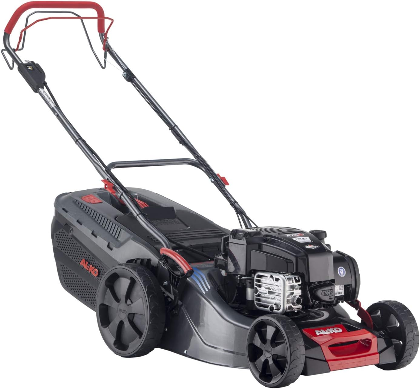 AL-KO Benzin-Rasenmäher Comfort 46.0 SP-A Plus (46 cm Schnittbreite, 2.1 kW Motorleistung, Robustes Stahlblechgehäuse, Hinterradantrieb, Mulchfunktion, Seitenauswurf, für Rasenflächen bis 1400 m²)