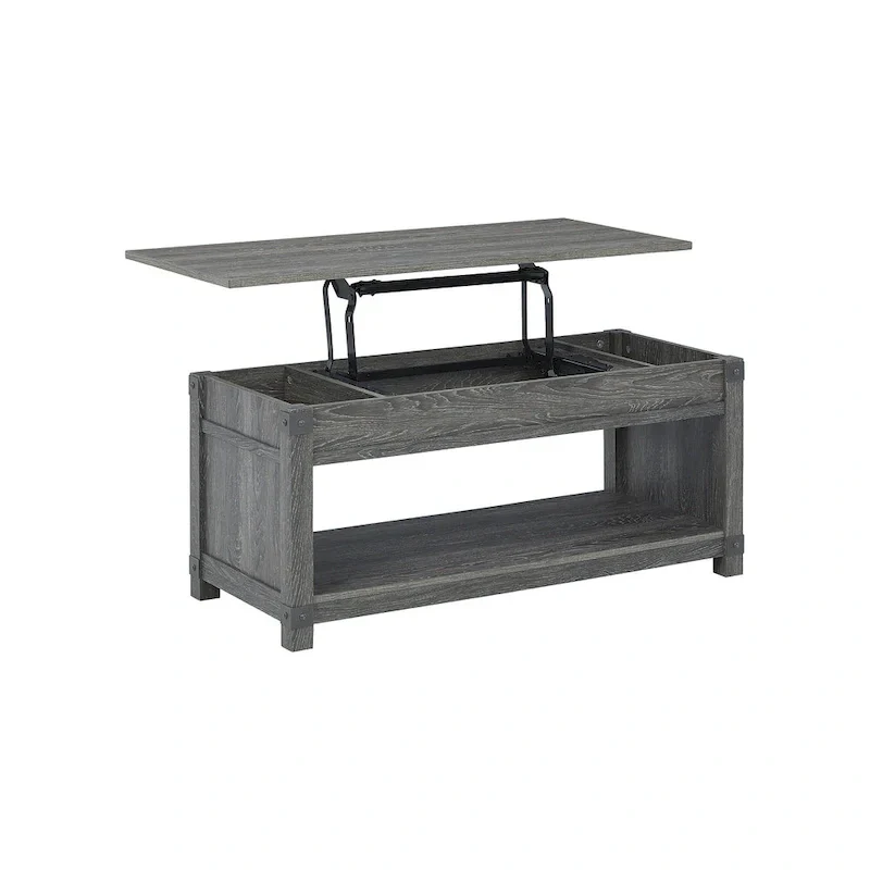 Freedan Rectangular Lift-Top Coffee Table - Dimensions: 44