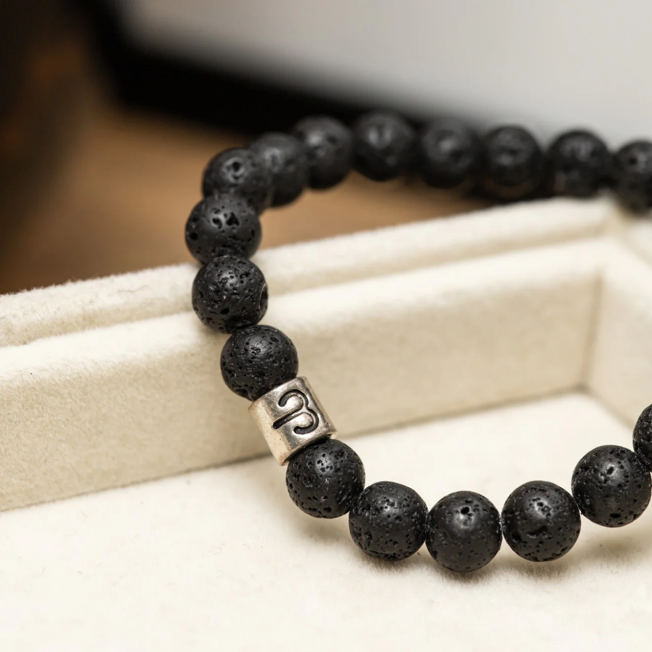 Sterrenbeeld Edelsteen Armband - Lavasteen Zilver - Horoscoop Armband