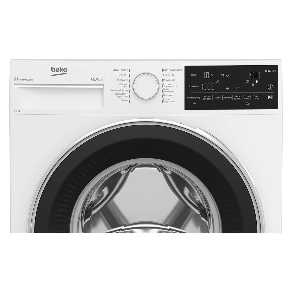 2025 Lavadora Beko con puerta XL, Bluetooth y WiFi B5WFT89418W
