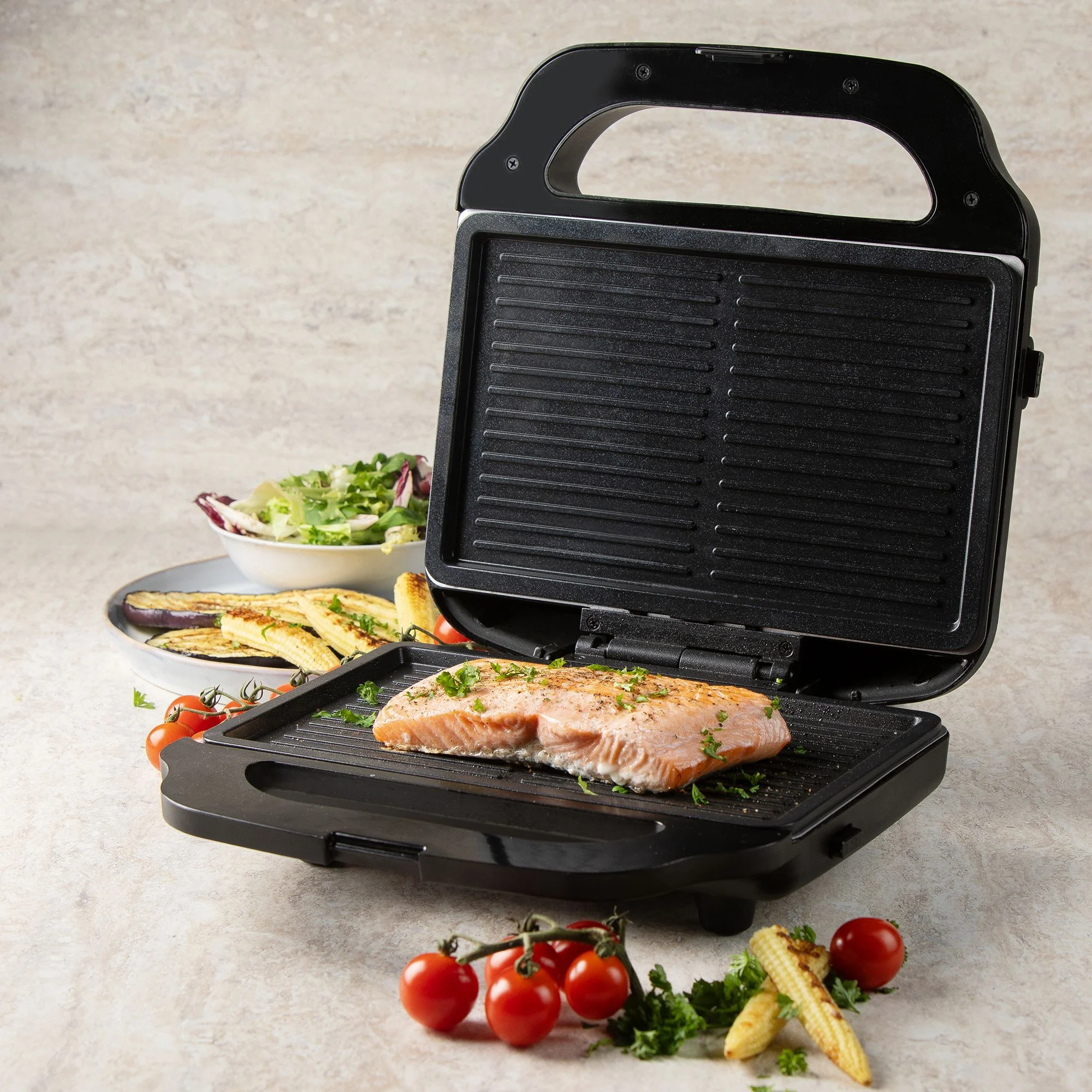 Domo Kontaktgrill 3-in-1, Sandwich-Waffel-Grill, DO9291C