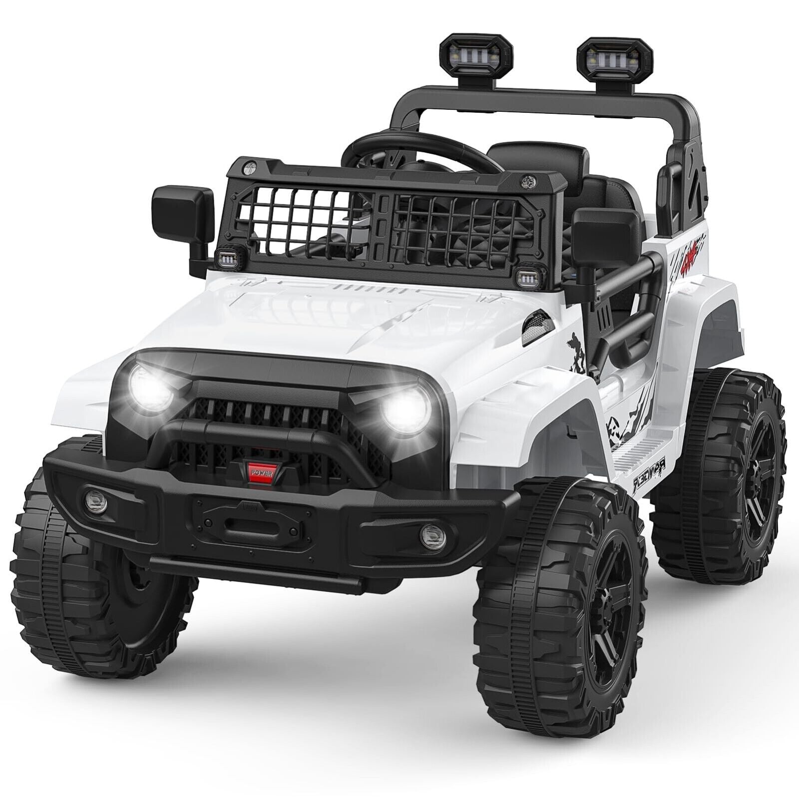 12V Kids Car Power Wheels Ride-on Truck Vehicle with Remote Control &LED Light