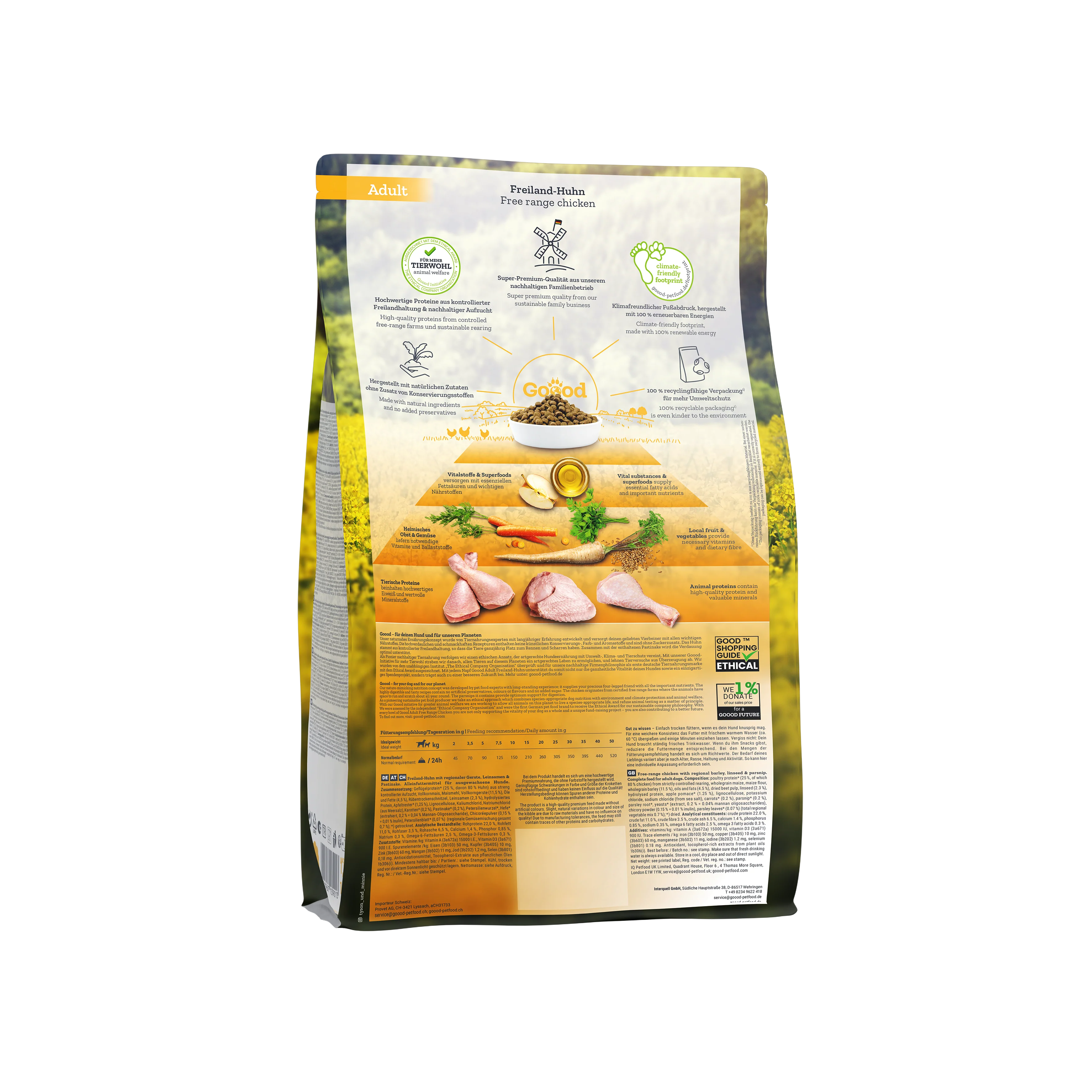 Free Range Chicken Dry Food for adult dogs