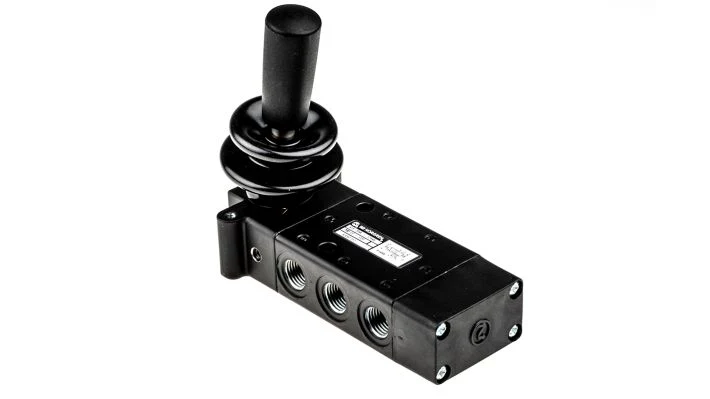 Norgren X3067702, Super X 5/2 manual valve, Black, Lever/Lever, 13N, G1/4