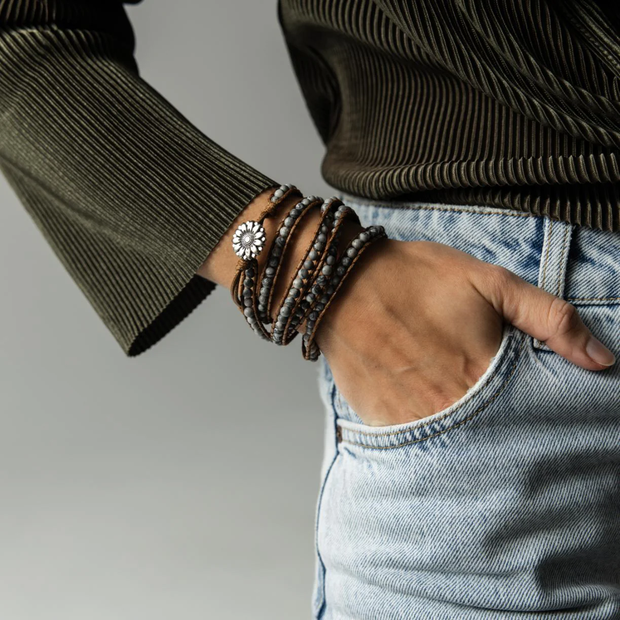 Wikkelarmband Balans - Jaspis Edelstenen - Weerbaarheid