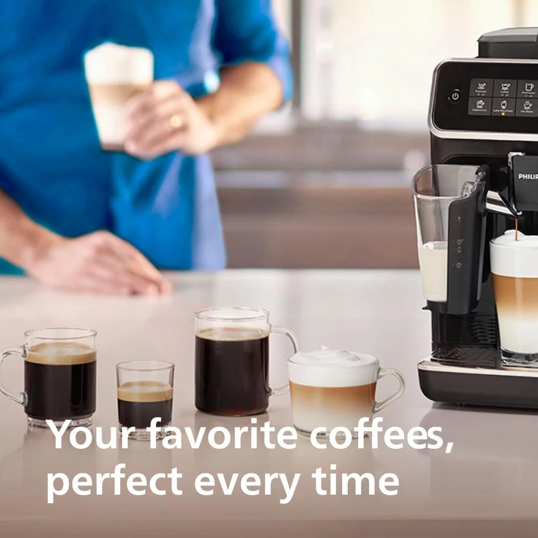 2025 Philips 3200 Series Volautomatische Espresso Machine met LatteGo Melksysteem ?C Zwart