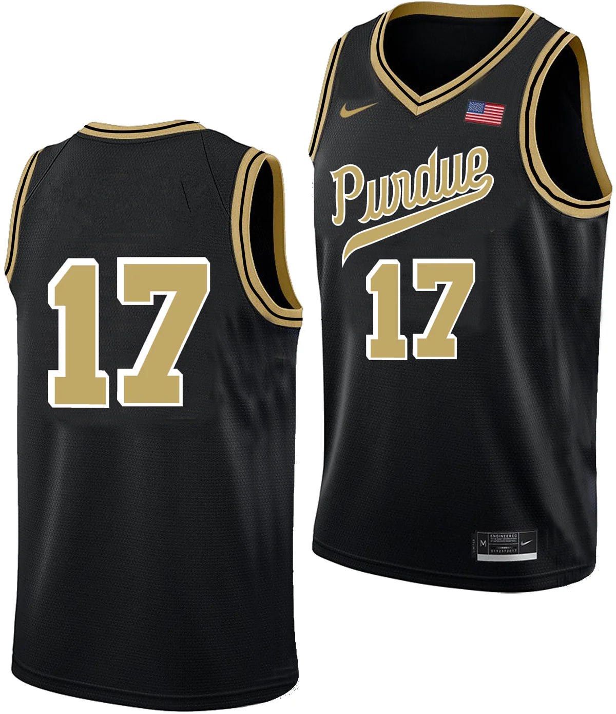 Men's #17 Omer Mayer Purdue Boilermakers College Basketball Jersey