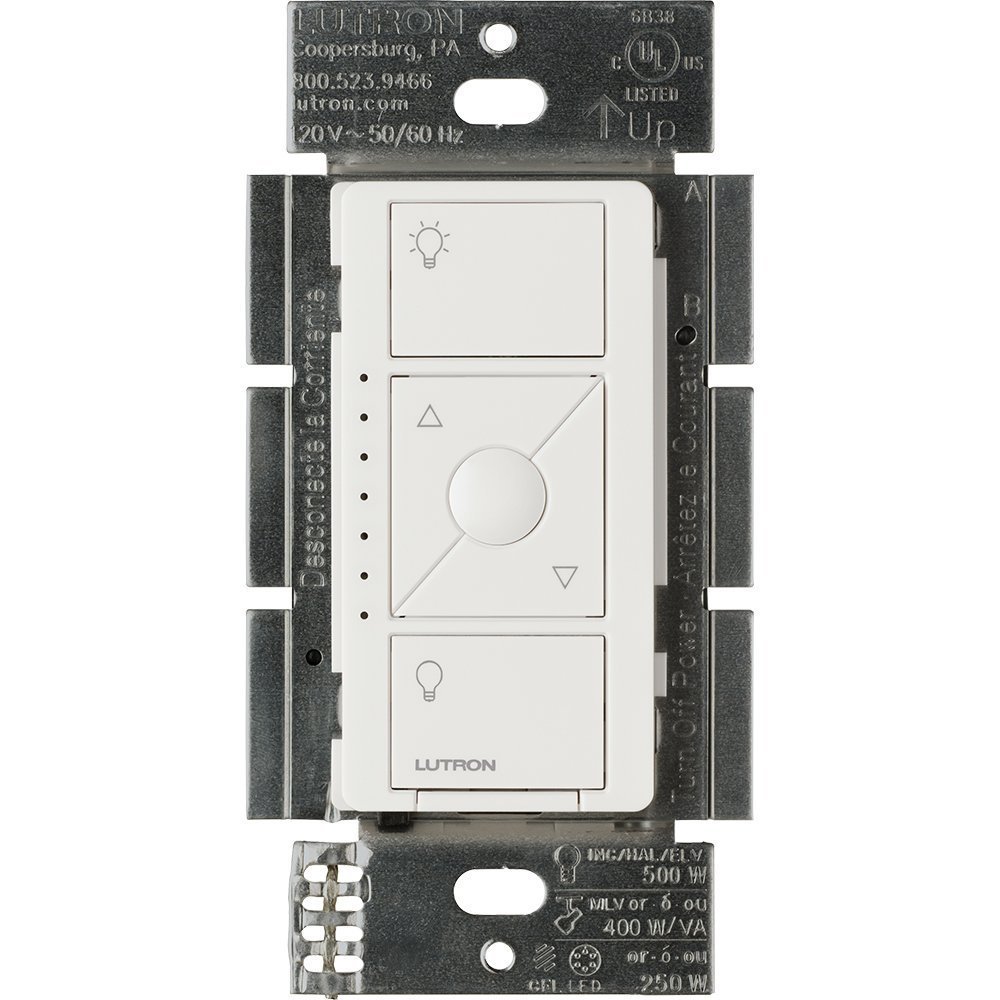 Lutron Caseta ELV+ Smart Dimmer Switch, 250W LED, Alexa Compatible, White, 2-Pack