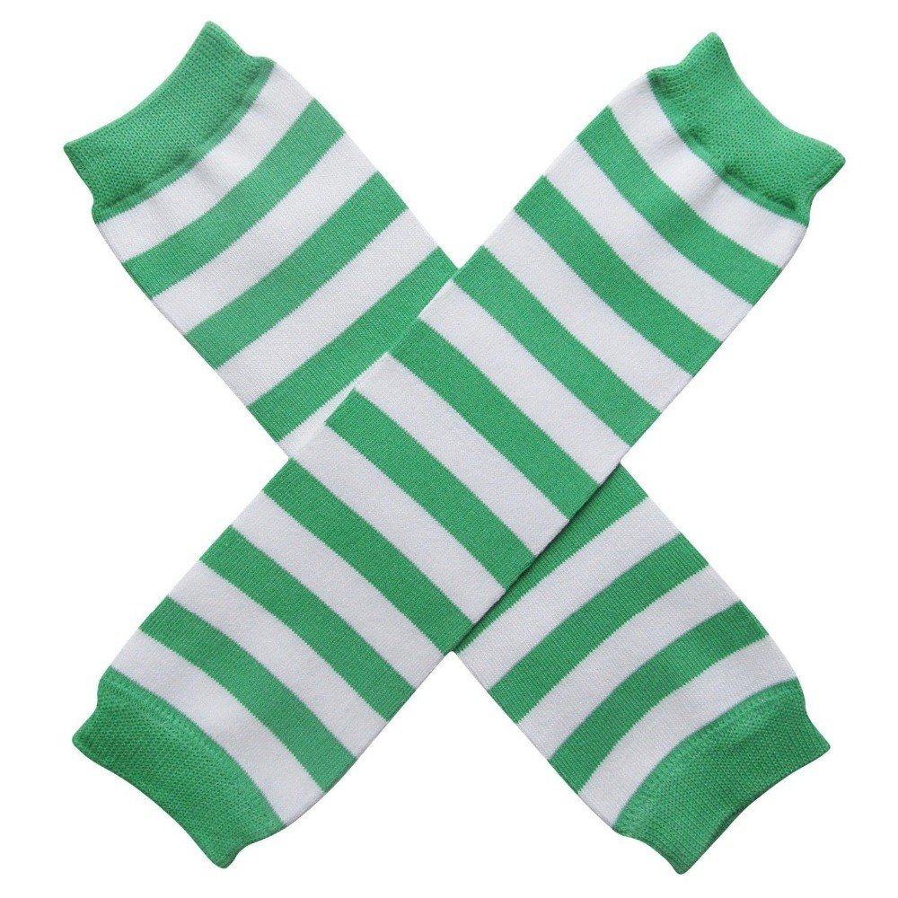 St Patrick's Armwarmers Striped Green/White PAIR 5201