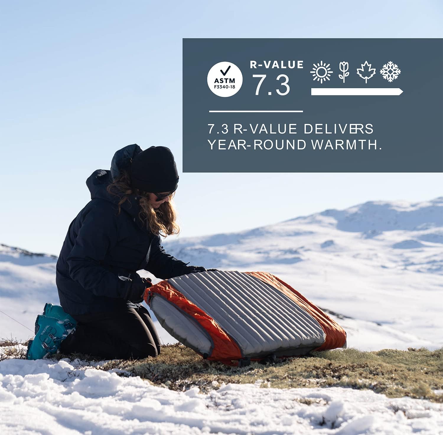 Therm-a-Rest Neoair Xtherm Nxt Ultralight Sleeping Pad, Neptune, 72′′x20′′, Water Resistant, 7.3 R-Value, USA Made