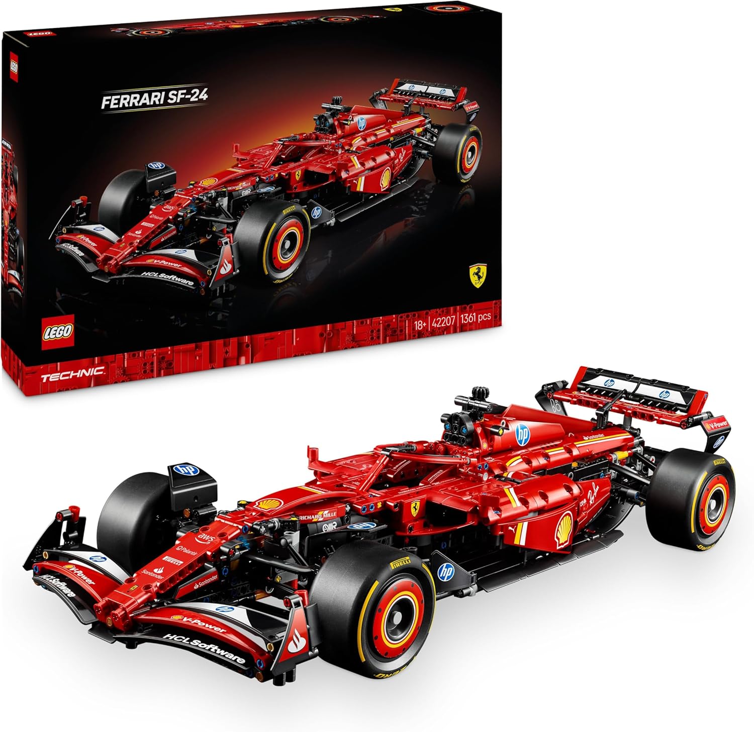 LEGO Technic Oracle Red Bull Racing RB20 F1 Vuxenbyggsats - Bygg ditt eget racerfordon - Byggset och present till Formel 1-fans 42206
