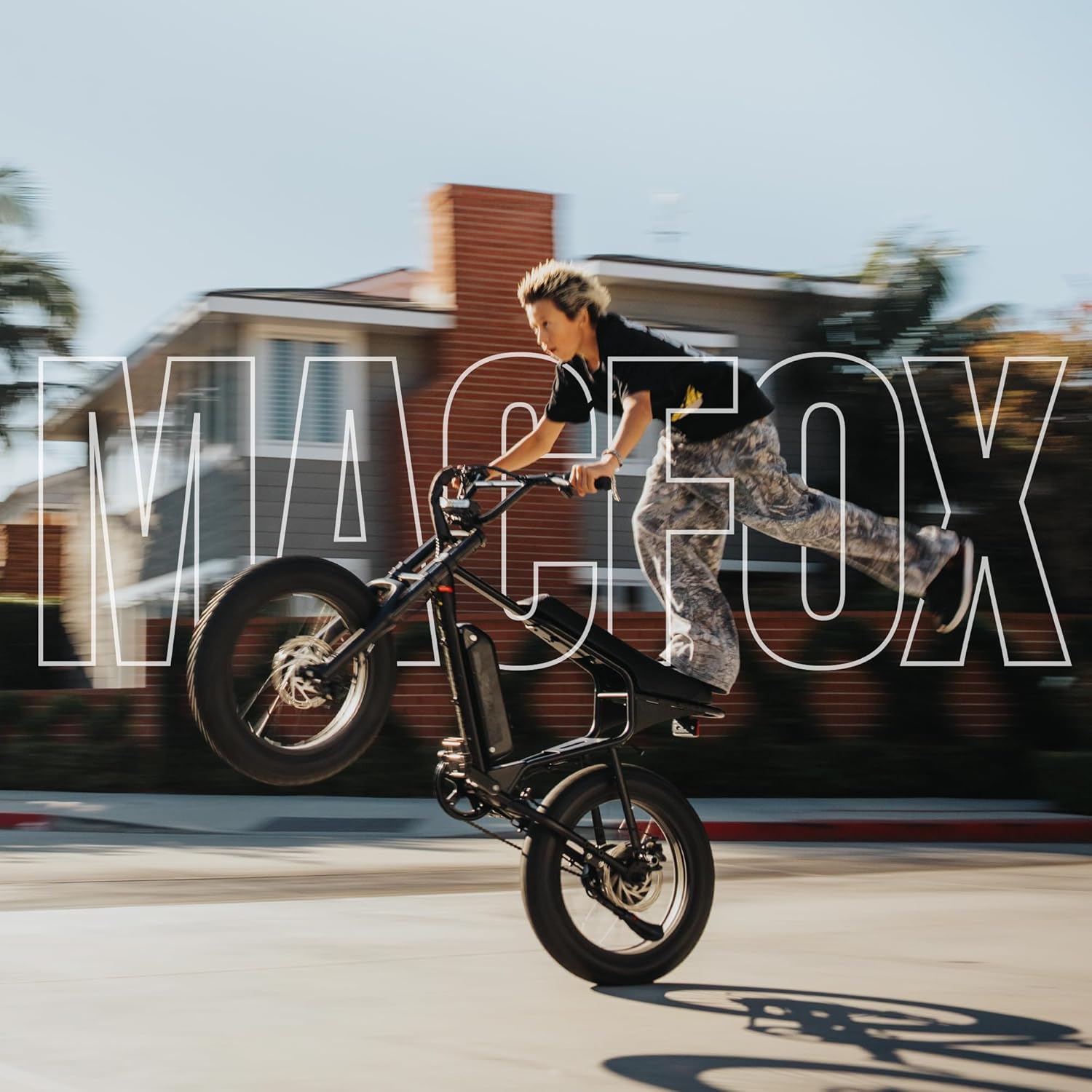 MACFOX Electric Bike for Adults Wheelies with 750W/500W Motor and 48V Ebike Battery, 20 Fat Tire Electric Dirtbike with Dual Disc Brakes and Shock Absorbers for Mountains, Road (US Warehouse)