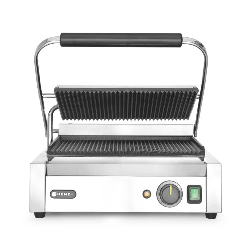 HENDI Gastro-Grill oben und unten gerillt