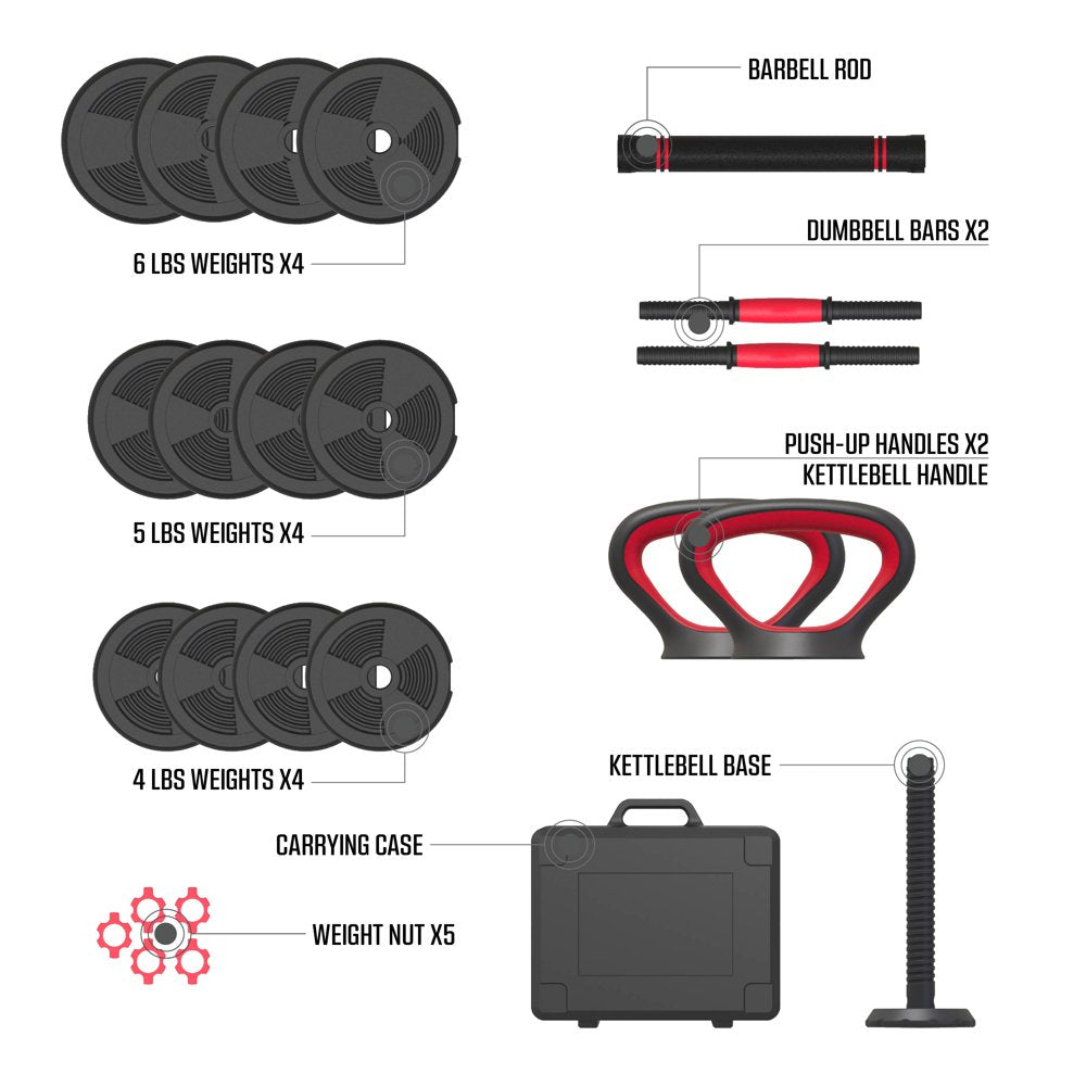 FitRx Smart Bell Gym, 60Lb 4-In-1 Adjustable Interchangeable