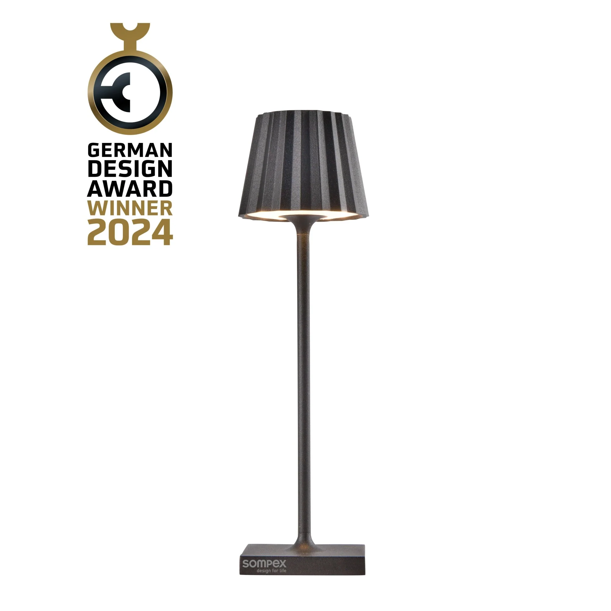 Sompex Tischlampe Troll nano anthrazit, 21cm