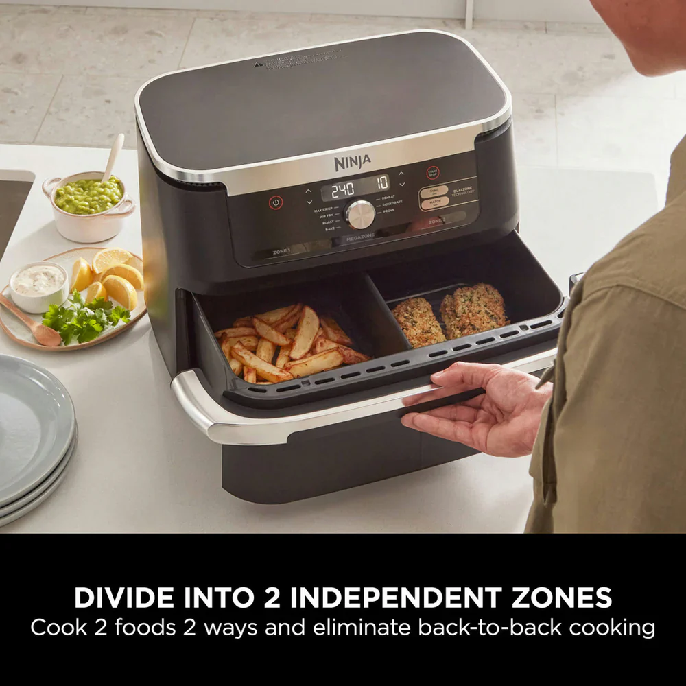2025 Freidora de Aire Caliente Ninja Foodi FlexDrawer AF500UK 10,4L - Negro – Liquidación