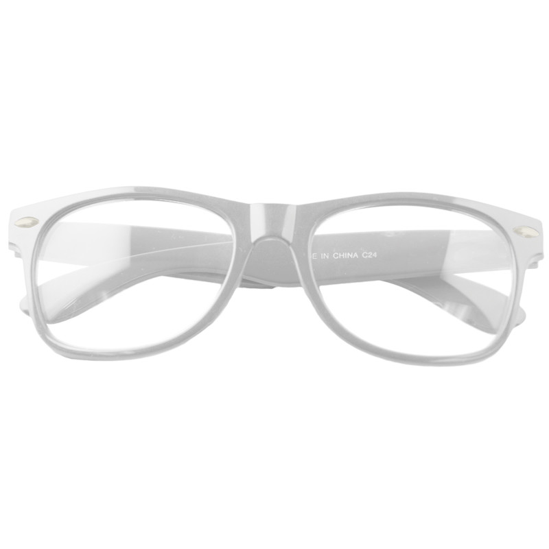 White Frame Clear Lens Glasses Adult 12 PACK WS1086D