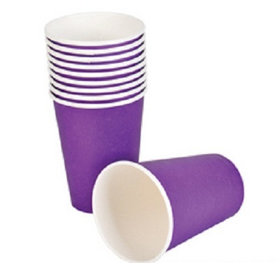 Party Paper Cups Purple 9 oz 12 Pack 3850