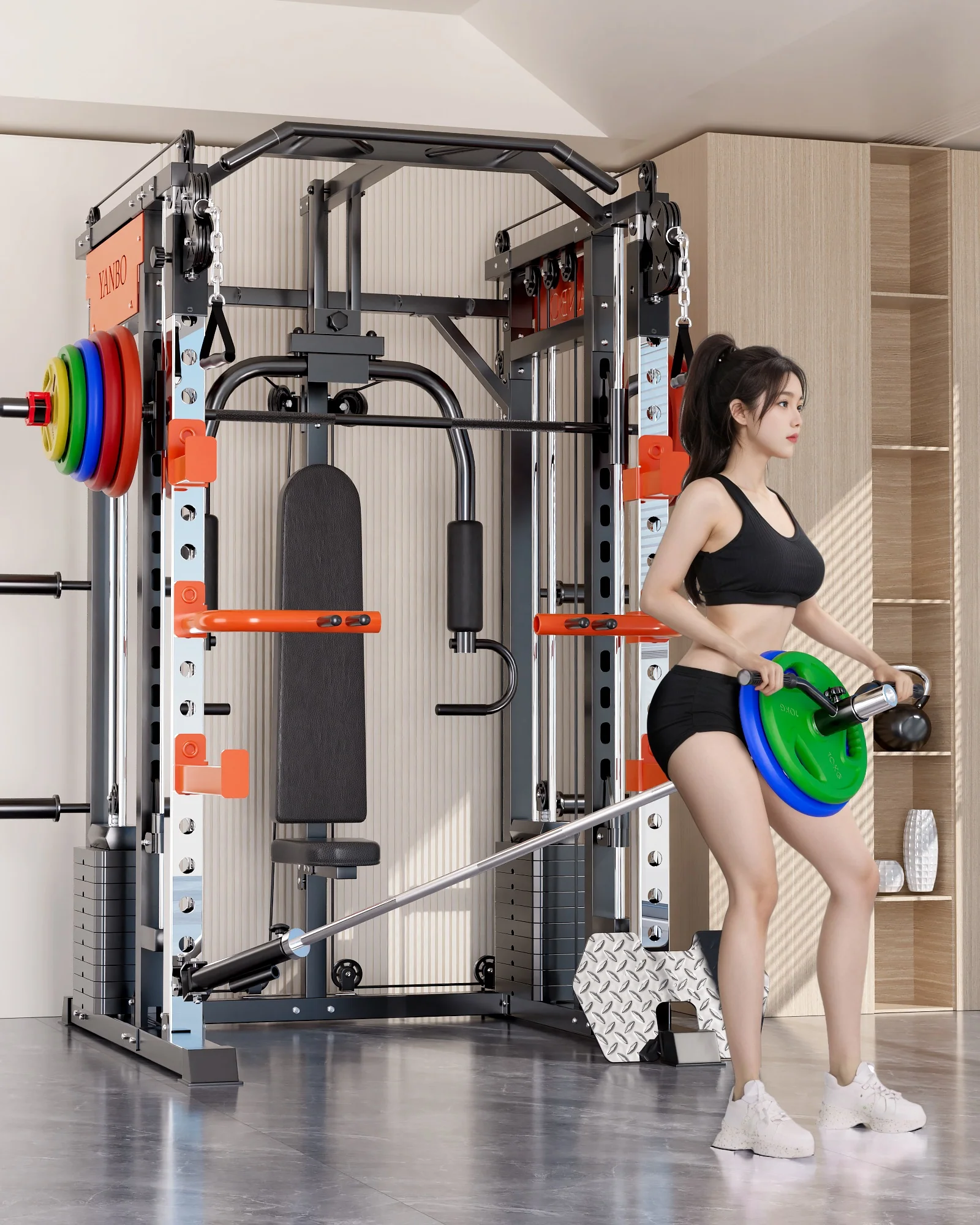130kgs pin loaded SmartFit M1 Ultra Leg Press and Chest Fly Multi Functional Training Smith Machine Home Gym