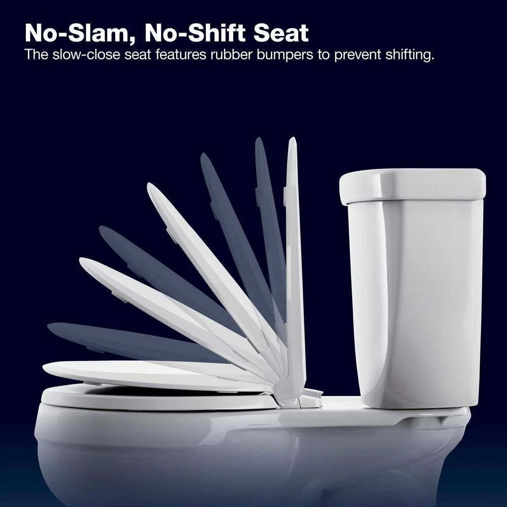 Inodoro KOHLER Extra Alto Highline Arc de Dos Piezas con Descarga Simple 1,28 GPF, Alargado, Blanco (Asiento Incluido)