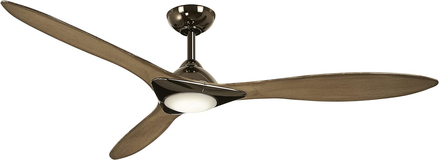 Minka-Aire Sleek 60′′ Ceiling Fan, Soft Brass/White, LED, Smart Remote/App Control, Energy Star Certified