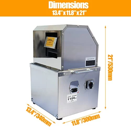 110V Electric Sugar Cane Press Juicer Machine, 800W Stainless Steel Desktop Sugarcane Juicing Crusher Extractor, with 3 Rollers for Home and Commercial