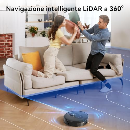 Proscenic Robot Aspirapolvere Lavapavimenti Intelligente