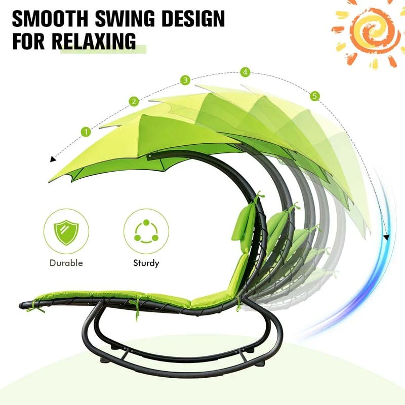 Eletriclife Hammock Swing Lounger Chair with Shade Canopy