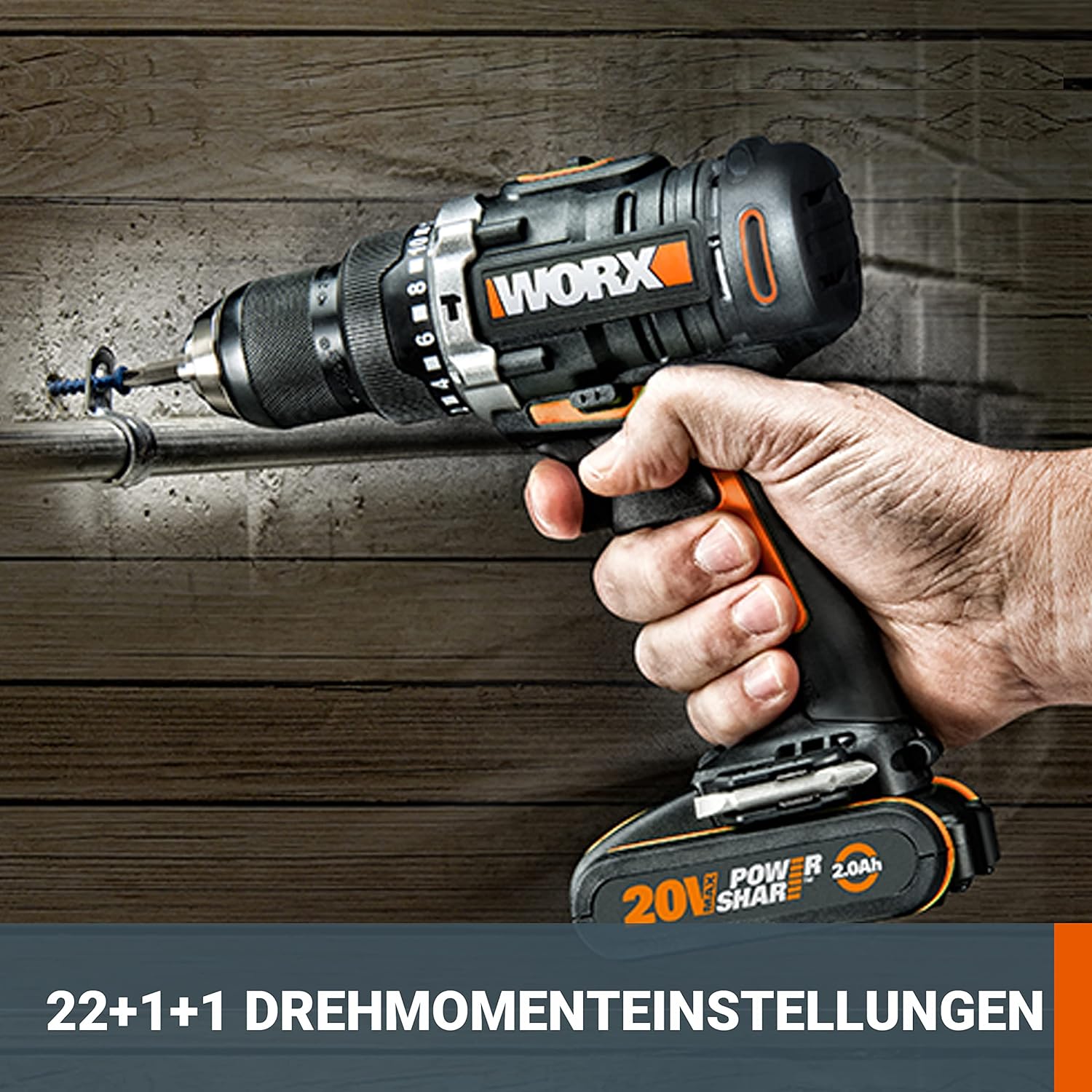 WORX WG743E Akku-Rasenmäher 40V – Profi Rasenmäher mit Mulchfunktion & PowerShare Akku – Rasenmähen ohne Kabel – Ideal für Gärten bis zu 500m²