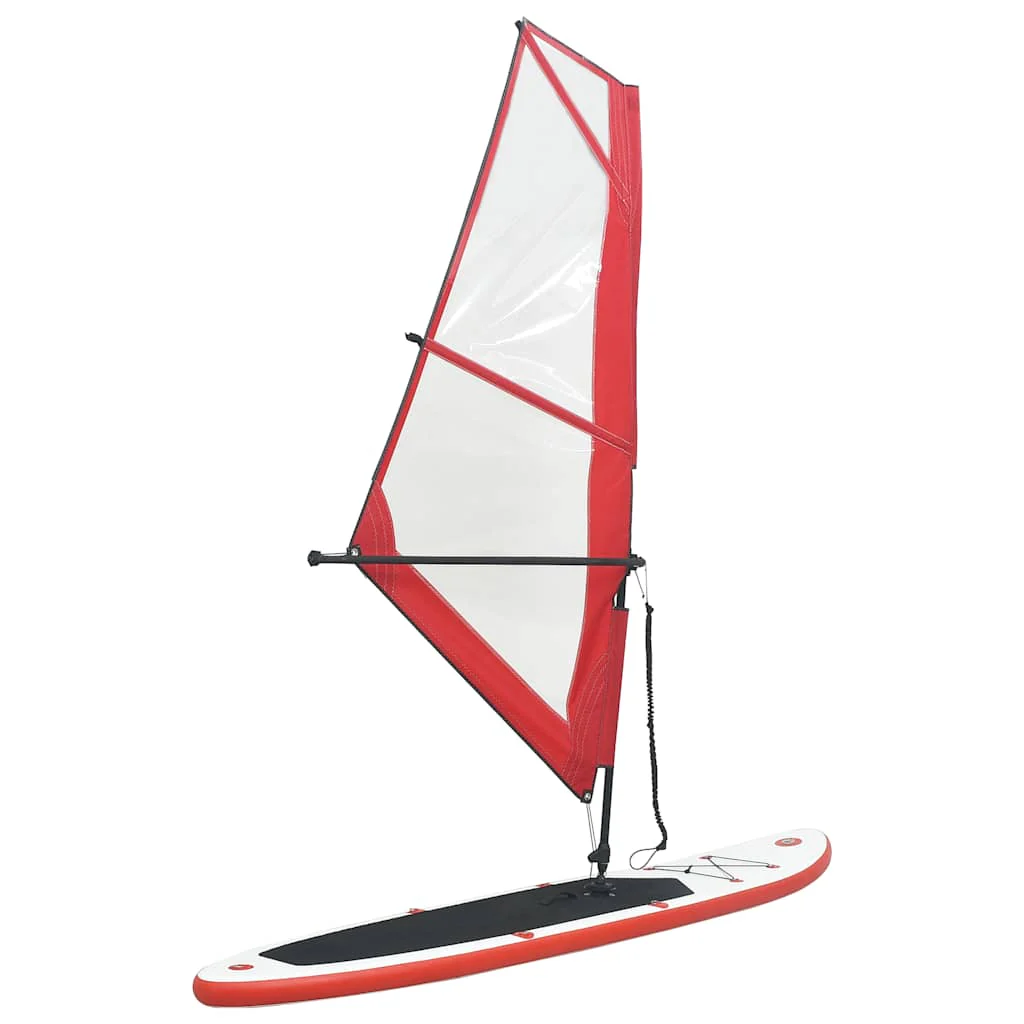 2026 Tabla de paddle surf inflable con vela roja y blanca v9776