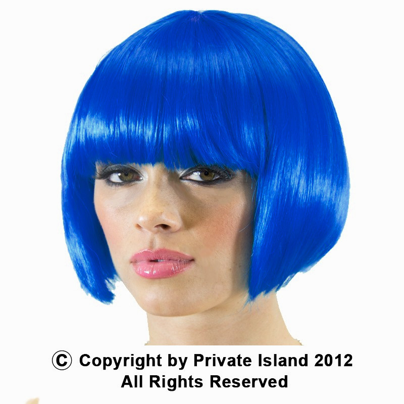 Blue Bob Wig Short Wig Costume Supermodel 6044