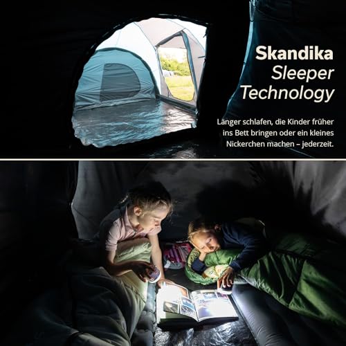 Skandika Hammerfest 6 persone   Tenda de campeggio familiare   zanzariera   2x cabine da letto (con pavimento cucito e cabine oscura) : Amazon.it: Sport e tempo libero