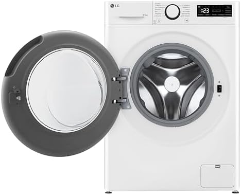 LG V7WD107H2E, Klasse E, Frontlader-Waschtrockner 10,5 - 7 kg, 1400 U/min, AI Direct Drive, Wi-Fi, Tiefenreinigung mit Dampf, TurboWash, Größere Kapazität, 62 x 60 x 85 cm ꟷ Weiß