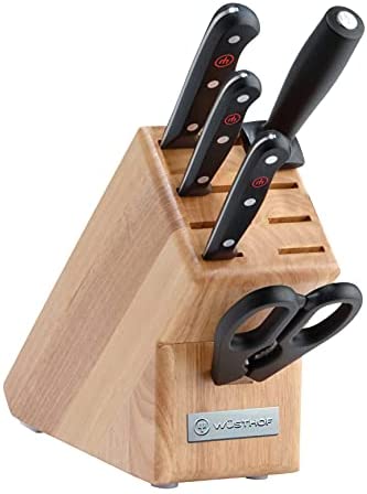 Wusthof 1095070703 Gourmet Knife Block Set, 7-Piece, Black